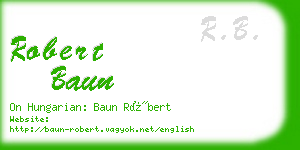 robert baun business card